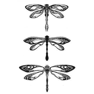 Elegant Dragonfly Design Water Transfer Temporary Tattoo(fake Tattoo) Stickers NO.11160